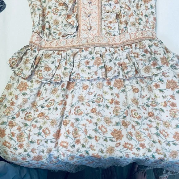 Elegant Floral Maxi Dress with Ruffle Details - Picture 15 of 16